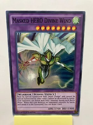 Masked HERO Divine Wind  Super Rare SDHS-EN043 (Moderately Played 1st Edition) • $0.99