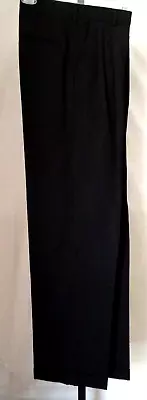 Pants Slacks Men's Black 30/32 Pleated Cuff Dress  City Streets Custom Fit Suits • $21.95