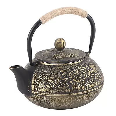 900ml Japanese Style Cast Iron Kettle Teapot Removable Infuser Strainer Tea DT • £40.86