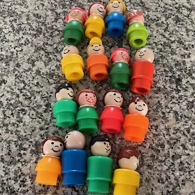 Vintage Lot Of 16 Fisher Price Little People Figures • $10.50