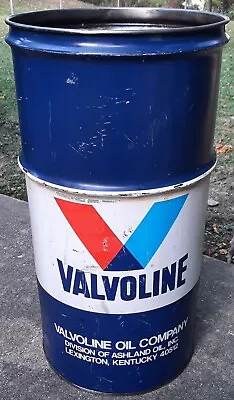 Vintage 1990 Valvoline 16 Gallon Metal Oil Drum Can USA Gasoline Alley 14  X 27  • $149.99