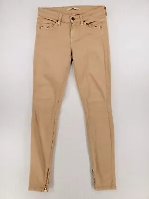 Vince Womens Size 26 Khaki Skinny Jeans Low Rise Comfort Stretch Denim • $22.36