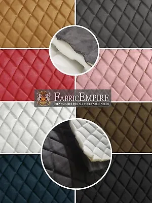 Micro Fiber Passion Suede Fabric Diamond 2  X 3  Quilted Foam Backing Upholstery • $19.50