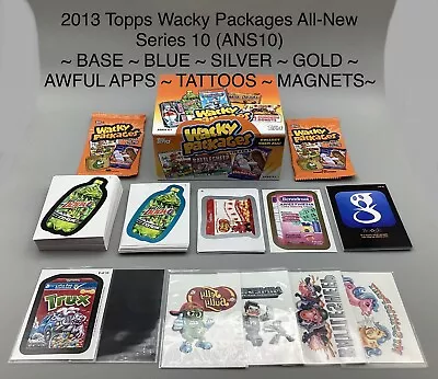 2013 Topps Wacky Packages ANS 10 - Base Blue Silver Gold Inserts YOU PICK! • $0.99