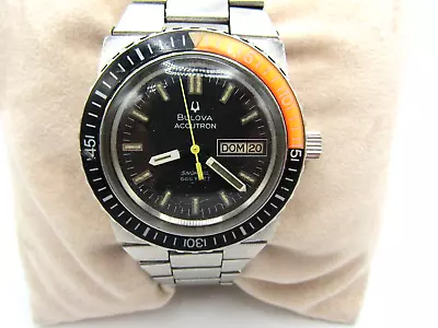 Vintage Beautiful Rare 1974 Bulova Accutron Snorkel 666 Devil Diver Dive Watch • $799.99