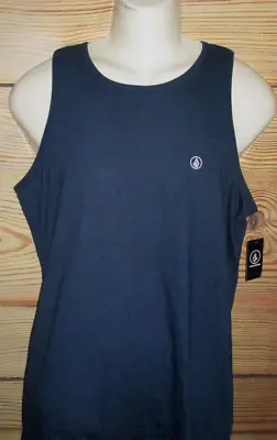 Mens Volcom Navy Blue Tank Top T-shirt Size M • $21.90