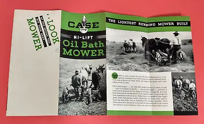 Case Mower Oil Bath  1930's?    Brochure Original  Horse Drawn  Farm • $39.95