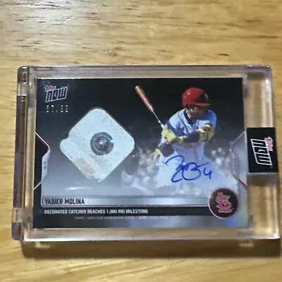 2022 Topps NOW 141A YADIER MOLINA AUTOGRAPHED BASE RELIC STL CARDINALS /99 • $199.99