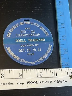 1968 Game-Used Chicago Metropolitan Pro-Am Old Vintage PGA Tourney Golf Bag Tag • $3.10