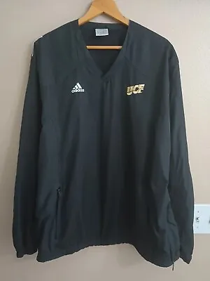 Adidas UCF University Of Central Florida Black Windbreaker Shirt Size L      Z41 • $19.99