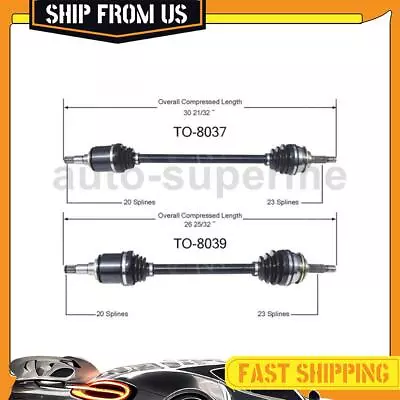 Front CV Axle Half Shaft Joints 2x For Toyota Tercel 1983-1988 • $139.53