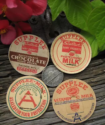 Supplee Sealtest Dairy Milk Bottle Cap LotPhiladelphia Pa. 4 Lid Mixed Variety • $18.88