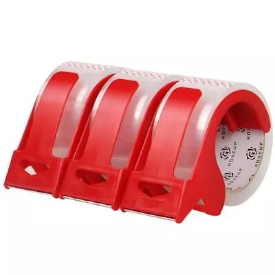 3 Rolls Clear Packing Tape With 3 Free Dispenser Heavy Duty Packaging Tape Desig • $16.21