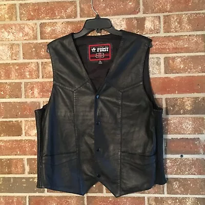 Classic Leather Gear First Leather Apparel XL Leather Vest EUC • $29.13