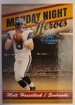 2008 Donruss Classics Monday Night Heroes Platinum #MNH-20 Matt Hasselbeck 20/25 • $7.99