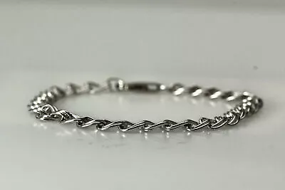 925 Sterling Silver Double Link Charm Bracelet (no Charms) 7.9 Grams (BR4129) • $25