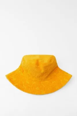 BNWT: TOWEL EFFECT BUCKET HAT From ZARA: Colour: Pumpkin: Size: Small • £14.99