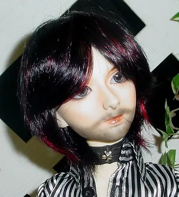 Doll Wig Monique Gold  Buttercup  Size 7/8  - Off Black /Red (Great Unisex Wig) • $18.65