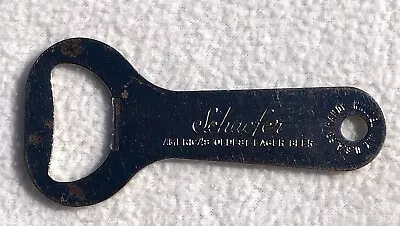 Vintage Schaefer Double Sided Beer Bottle Opener Vaughan Chicago • $4.20