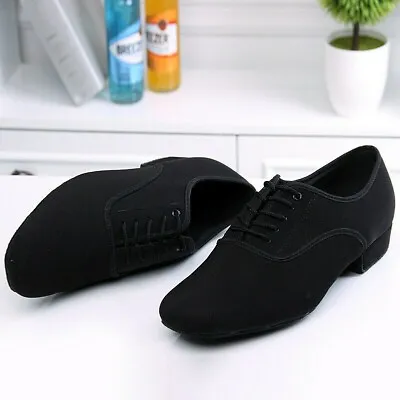 Men Modern Dance Shoes Adult Latin Tango Ballroom Shoes Low Heel Soft Bottom New • $34.62