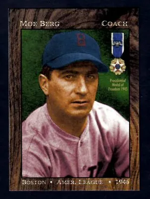 Moe Berg The Ballplayer Spy '46 Boston Red Sox & Ww2 War Hero Nm+ Cond. • $13.95