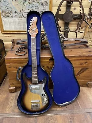 Vintage Decca Electric Guitar Circa 1960's W/ Case Good Condition Made In Japan! • $199