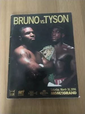 MIKE TYSON Vs FRANK BRUNO II OFFICIAL ONSITE PROGRAMME . Signed By Don King  • £20