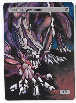 Snarling Gorehound ALTERED ART MTG Rare Magic Hand Painted Commander • $4