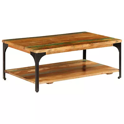 Gecheer Coffee Table With Shelf 39.4 X23.6 X13.8  Solid Reclaimed C5S5 • $212.49