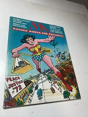 Ms. Magazine #1 First Issue Wonder Woman Gloria Steinem July 1972 • $104.99