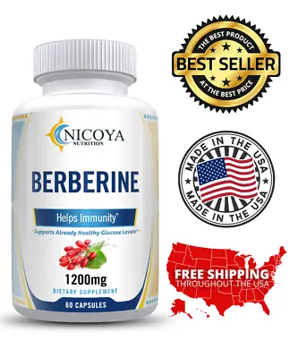 Premium Berberine HCL Extract 1200mg Healthy Cholesterol Anti-inflammatory • $21