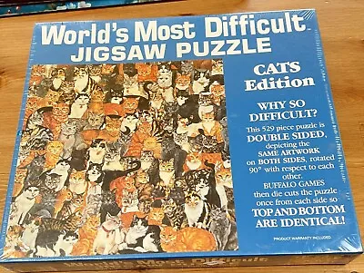 World's Most Difficult Jigsaw Puzzle Cats Edition Double Sided 529 Pieces Sealed • $11