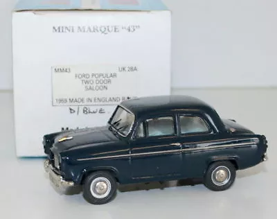 Minimarque 1/43 Uk28a - 1959 Ford Popular Two Door Saloon Rhd Dark Blue • $181.99