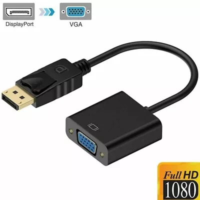 £2.98 • Buy DP Display Port Male To VGA Female Adapter Lead Converter Cable 