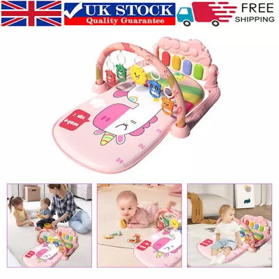 3 In1 Fitness Music Baby Play Mat Lay & Kick Gym Play-mat Fun Piano For Boy Girl • £14.89