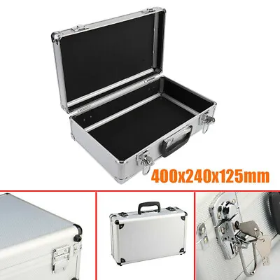 Large Hard Aluminium Flight Case Lockable Tool Camera Gun Storage Carry Box UK • £21.19