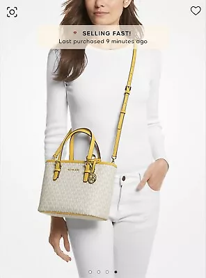 NEW Michael Kors Small  Logo Zip Top Tote Bag Originally $448 • $80