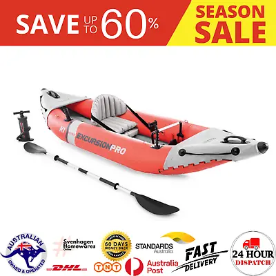 $479.93 • Buy Inflatable Pro Kayak Boat W Aluminium Oars & Pump Outdoor Boating Fishing/ INTEX