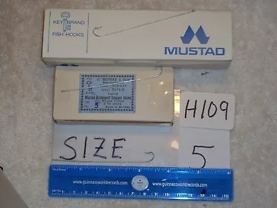 Vintage Mustad Bridgeport Snapper  Hooks Size 5  100 Pieces Norway   H109 • $9.40