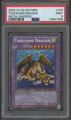 2002 Yu-Gi-Oh! Metal Raiders Thousand Dragon #MRD-143 (PSA 9) • $54.99