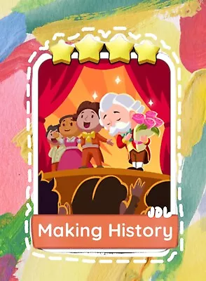 MonopolyGO 4 Star 🌟🌟🌟🌟 Sticker Card Making History /Set 11 Mr Mozart • $2.91