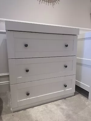 Silver Cross Bromley White Dresser Changing Station Chest Of Drawers Nursery • £219