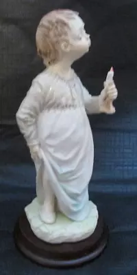 Vintage Capodimonte Bruno Merli Boy Child Nightgown Candle Collectable Figurine • $31.19