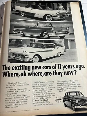 1967 Volvo Exciting New Cars Of 11 Years Ago Vintage Print Ad • $7.95