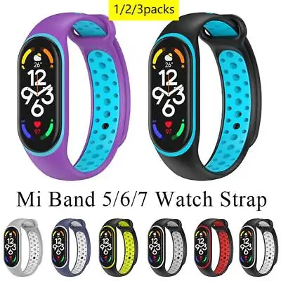 3packs For Xiaomi Mi Band 5/6/7 Band Replacement Silicone Watch Strap Wrist UK • £3.56