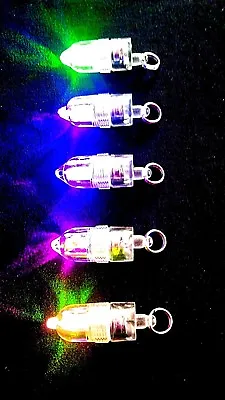 Flashing Underwater Fishing Lure Led Lights - 5 Pack - Multi Colour • $9.51