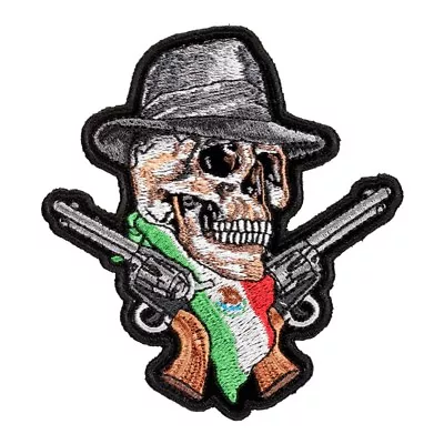 Mexican Flag Skull & Guns Patch Skull Patches • $5.99