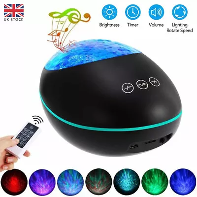 £16.07 • Buy Galaxy Star Projector LED Light Ceiling Starry Night Wave Ocean Space Music Lamp