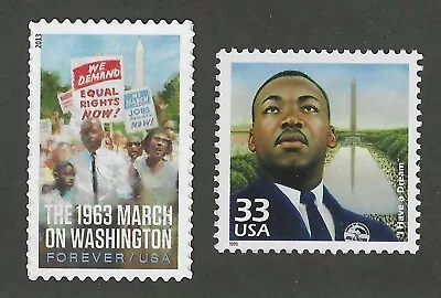 1963 March On Washington - Martin Luther King Jr - 2 U.s. Stamps -mint Condition • $5.95