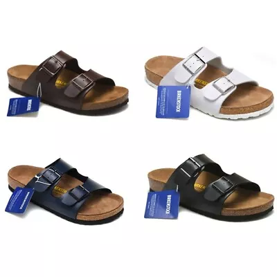 Birkenstock Arizona Birko-Flor Unisex Casual Sandals-Regular EU Shoe Size 35-45 • $68.38